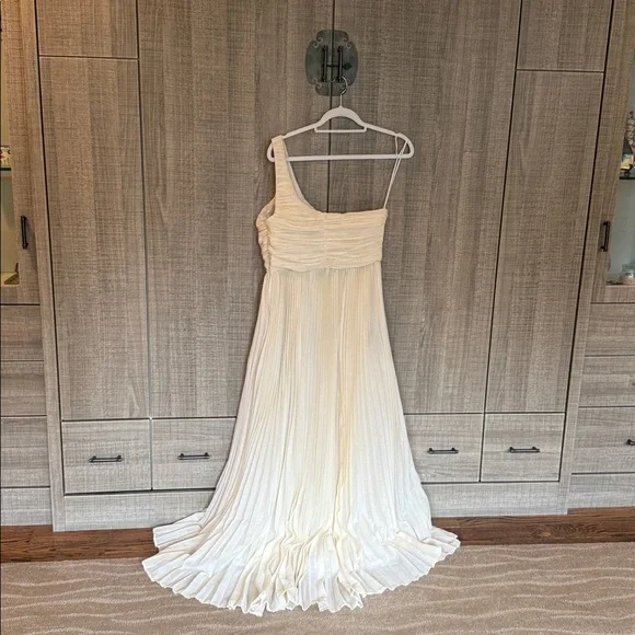 By Anthropologie Forever That Girl One-Shoulder Pleated Dress - Picture 16 of 17